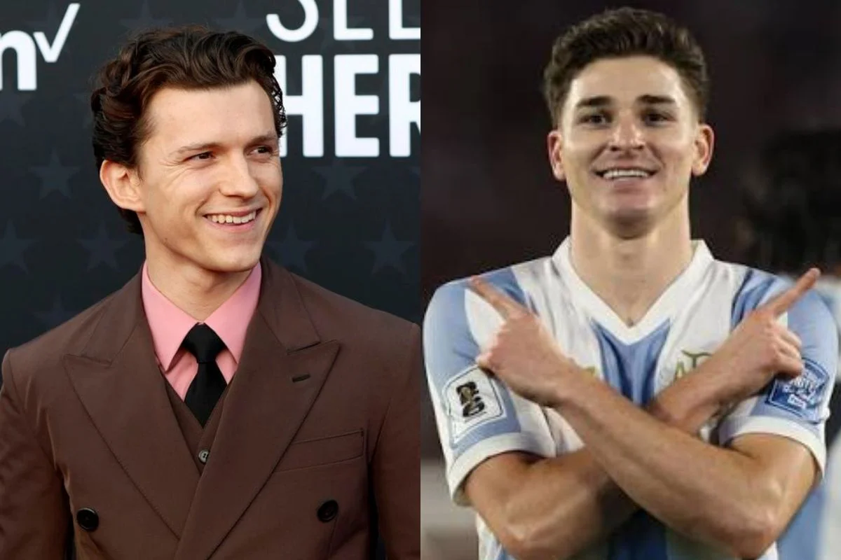 Tom Holland y Julián Álvarez
