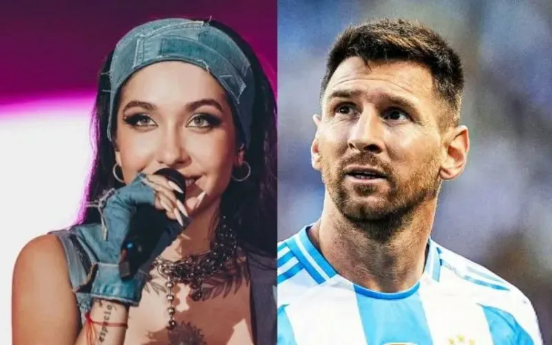 María Becerra y Lionel Messi