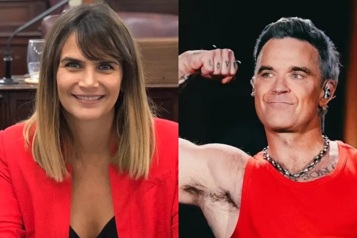 Amalia Granata y Robbie Williams