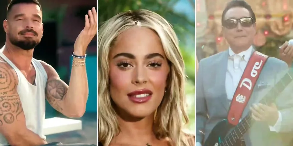 ricky martin, tini stoessel y los angeles azules