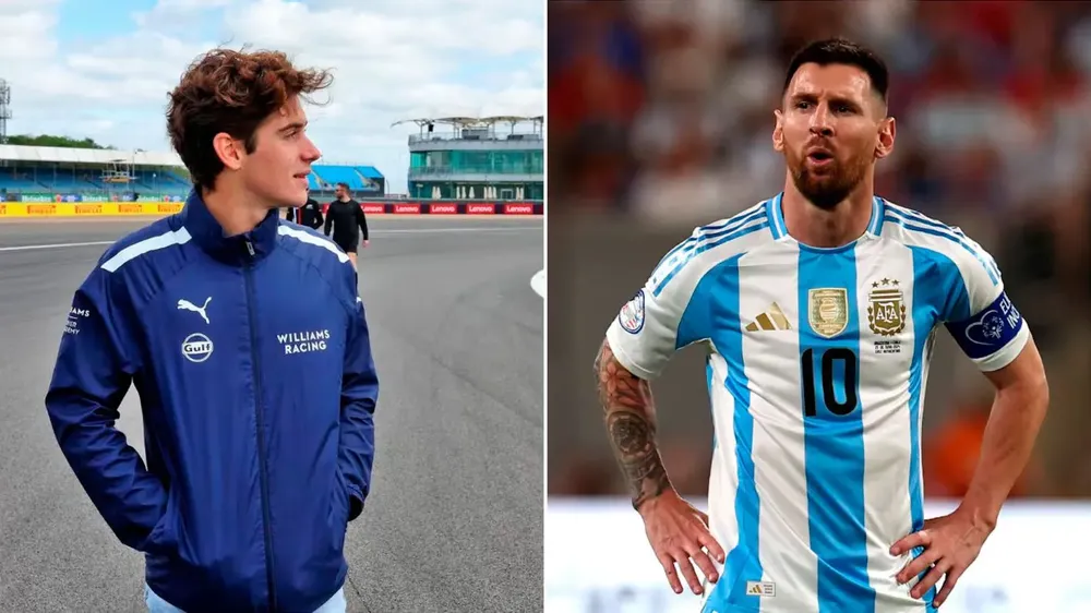 Franco Colapinto y Lionel Messi