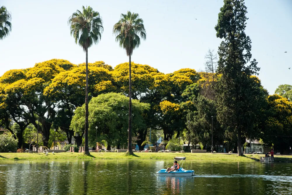 Lago San Miguel parque 9 de julio bici