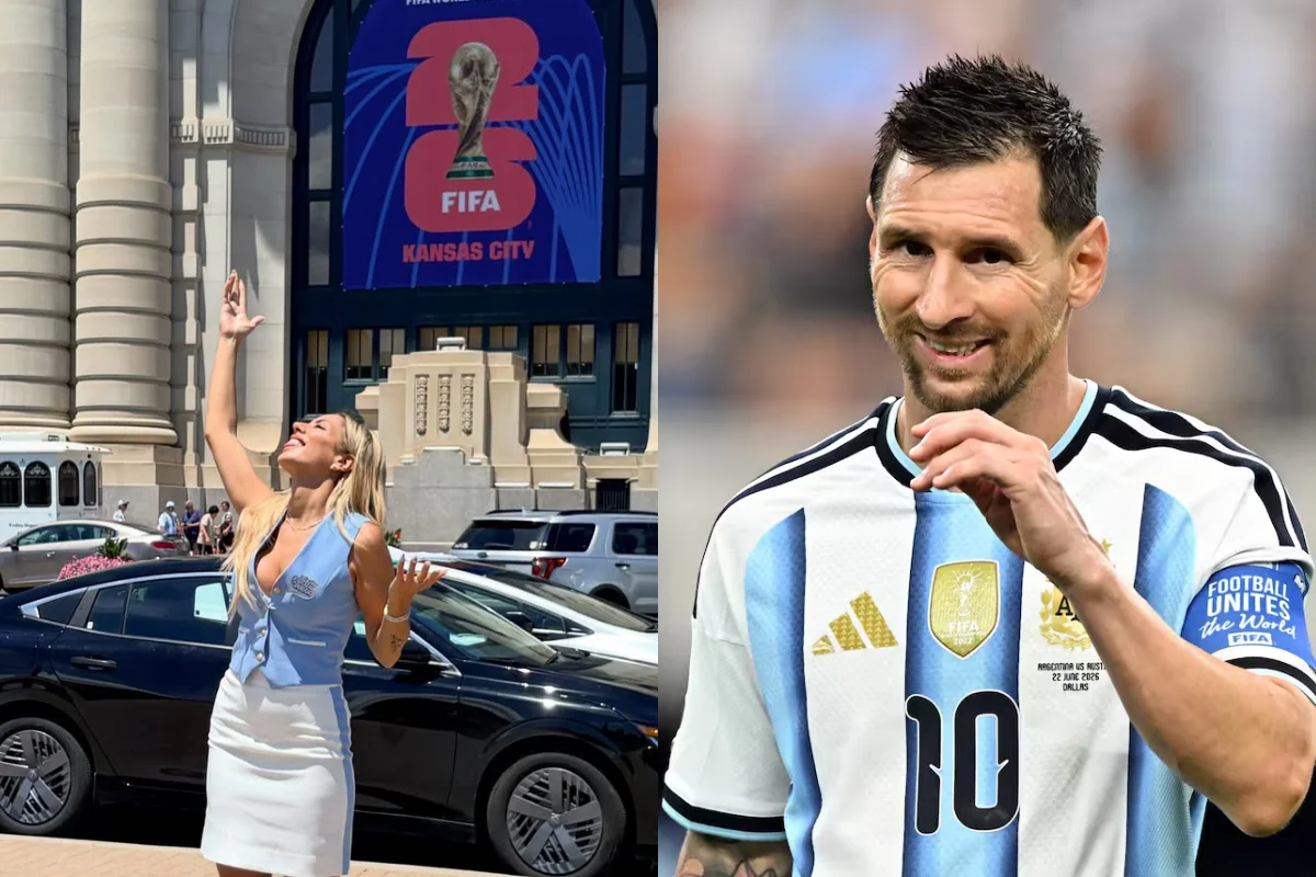 Noelia Gla y Lionel Messi