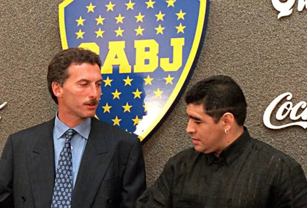 Mauricio Macri y Diego Maradona