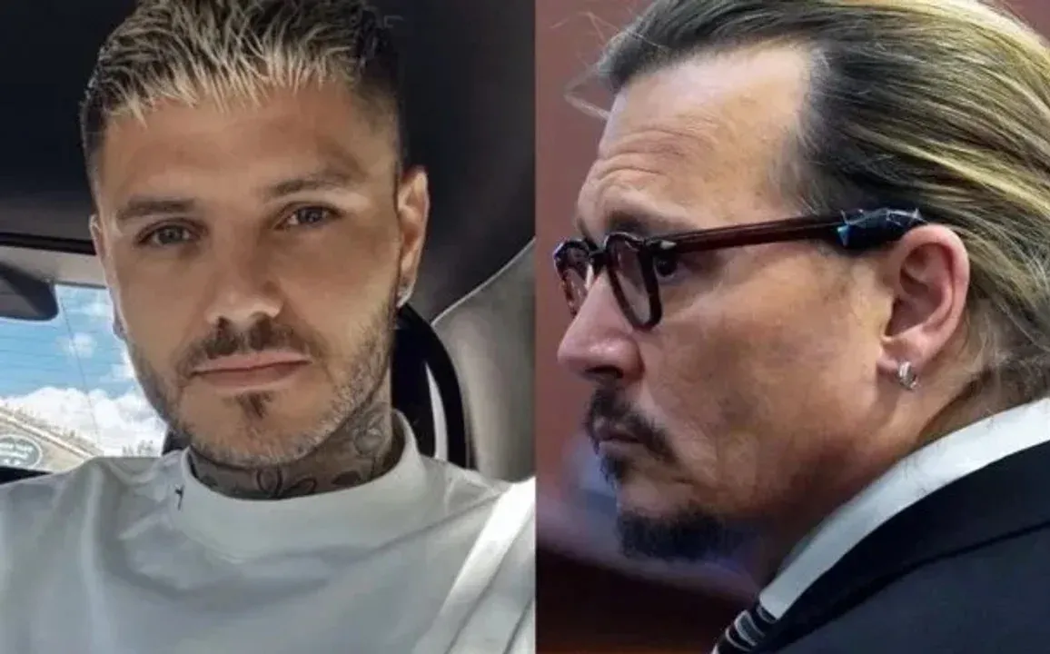 Mauro Icardi y Johnny Depp