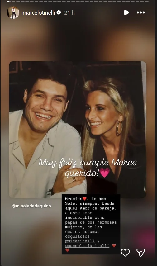 Marcelo Tinelli y Soledad Aquino