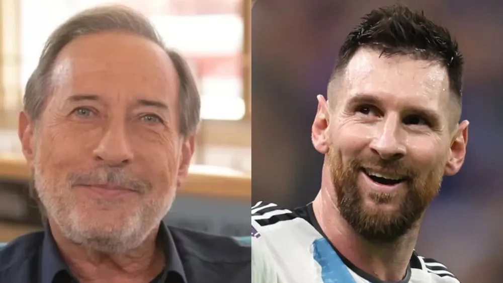Guillermo Francella y Lionel Messi