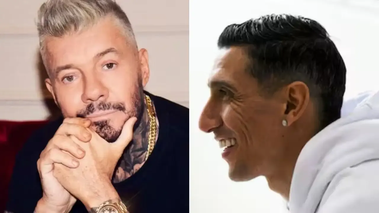 Marcelo Tinelli y Ángel Di María