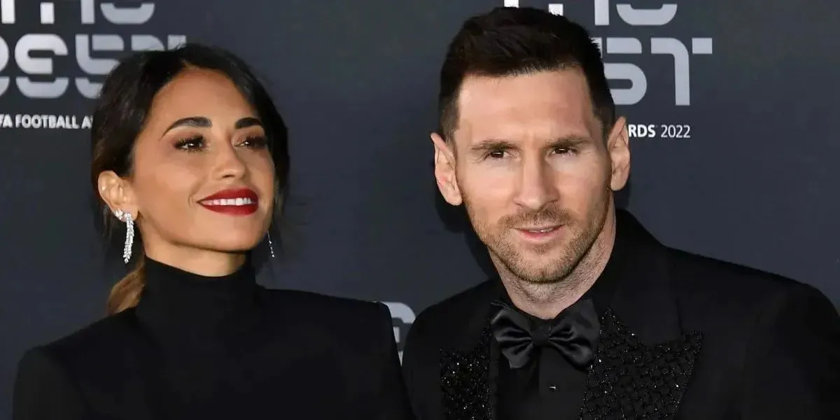 Antonela Rocuzzo y Lionel Messi
