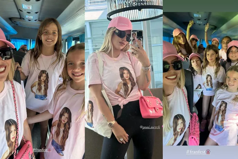 los-invitados-tenian-remeras-rosadas-con-la-cara-VNW3NO2QFFDOVKNDO2OPLXJLNA